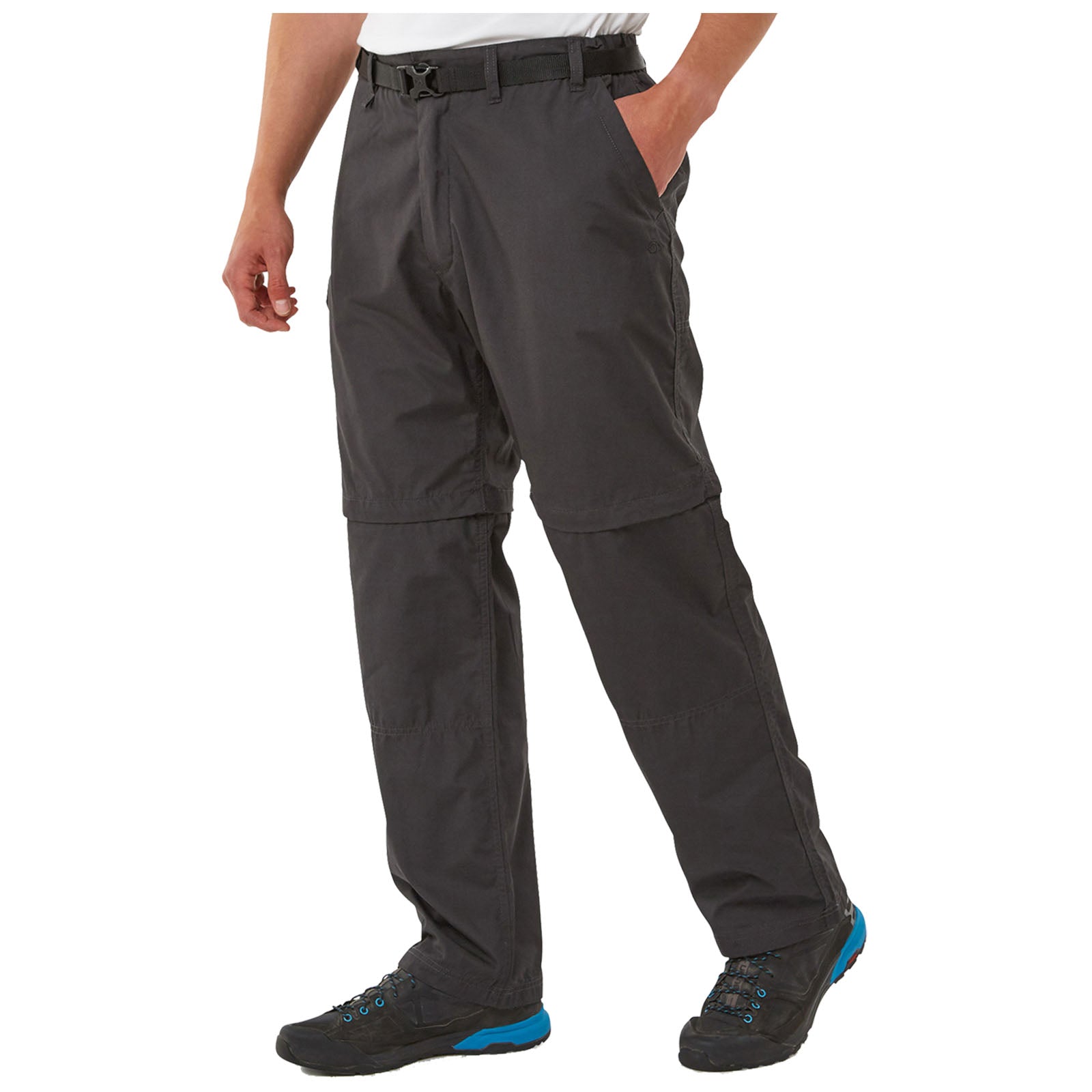 Craghoppers Mens Kiwi Convertible Trousers Black Pepper