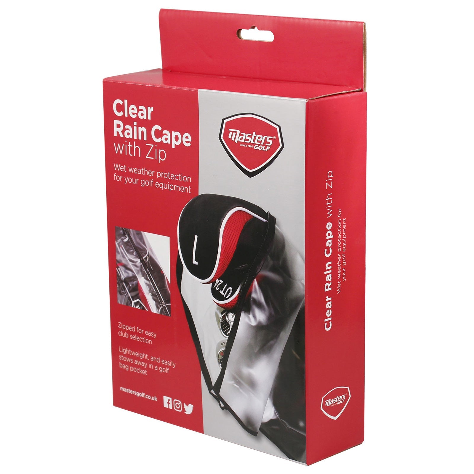 Masters Clear Rain Cape With Top Zip
