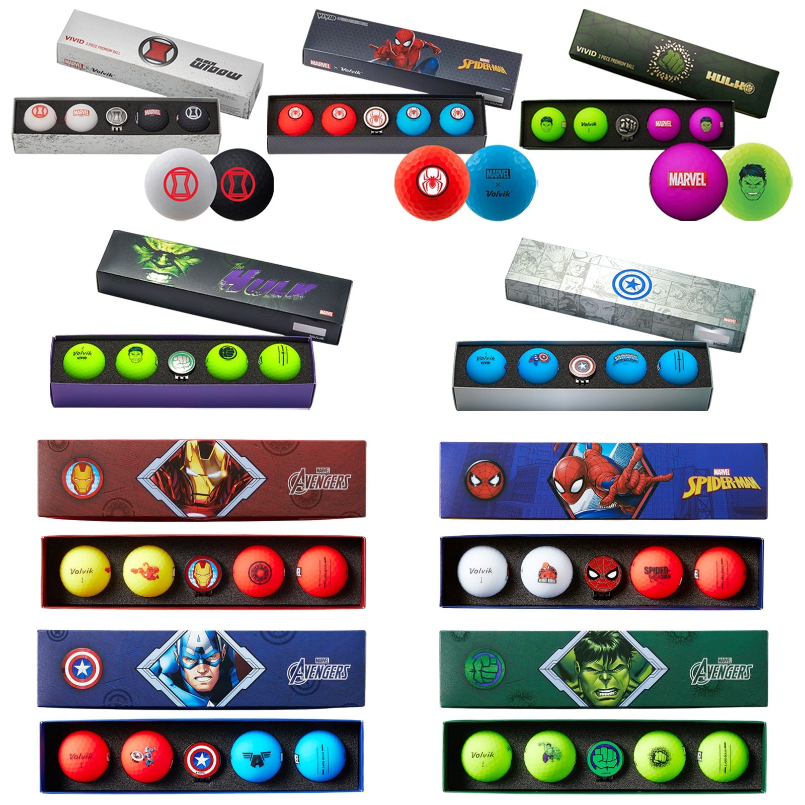 Volvik x Marvel Vivid 4 Ball & Marker Packs