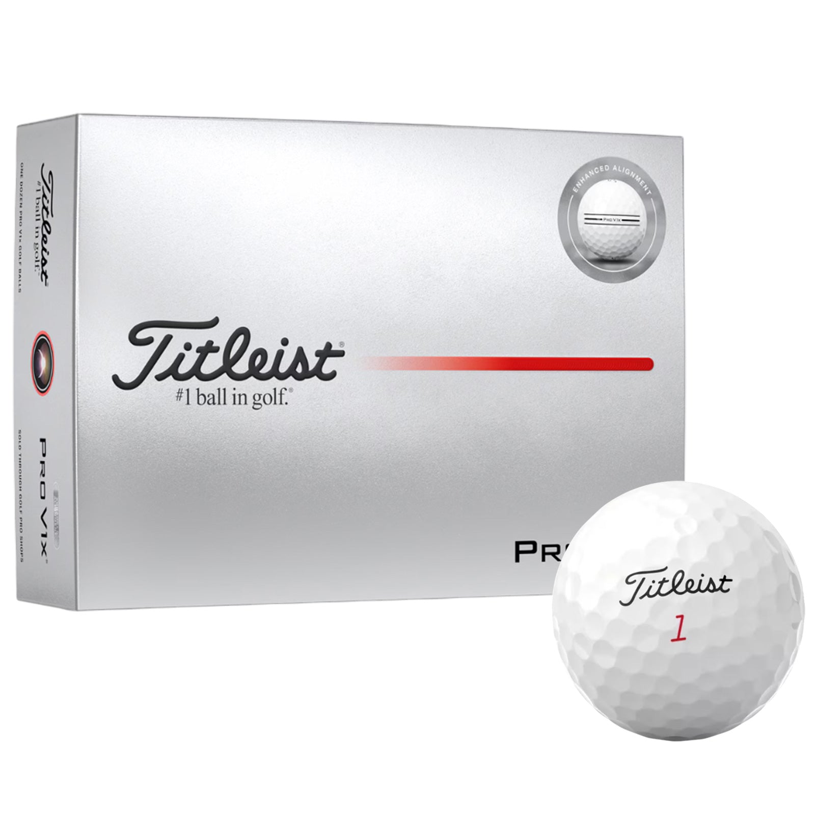 Titleist Pro V1x Aim Enhanced Alignment Golf Balls