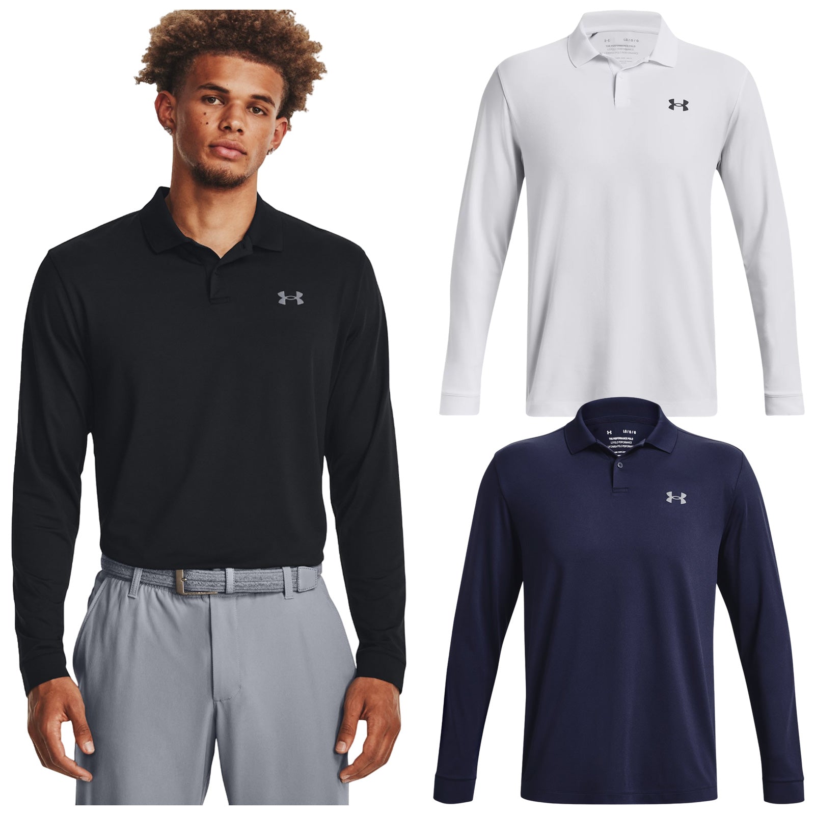 Under Armour Mens Match Play Long Sleeve Polo Shirt