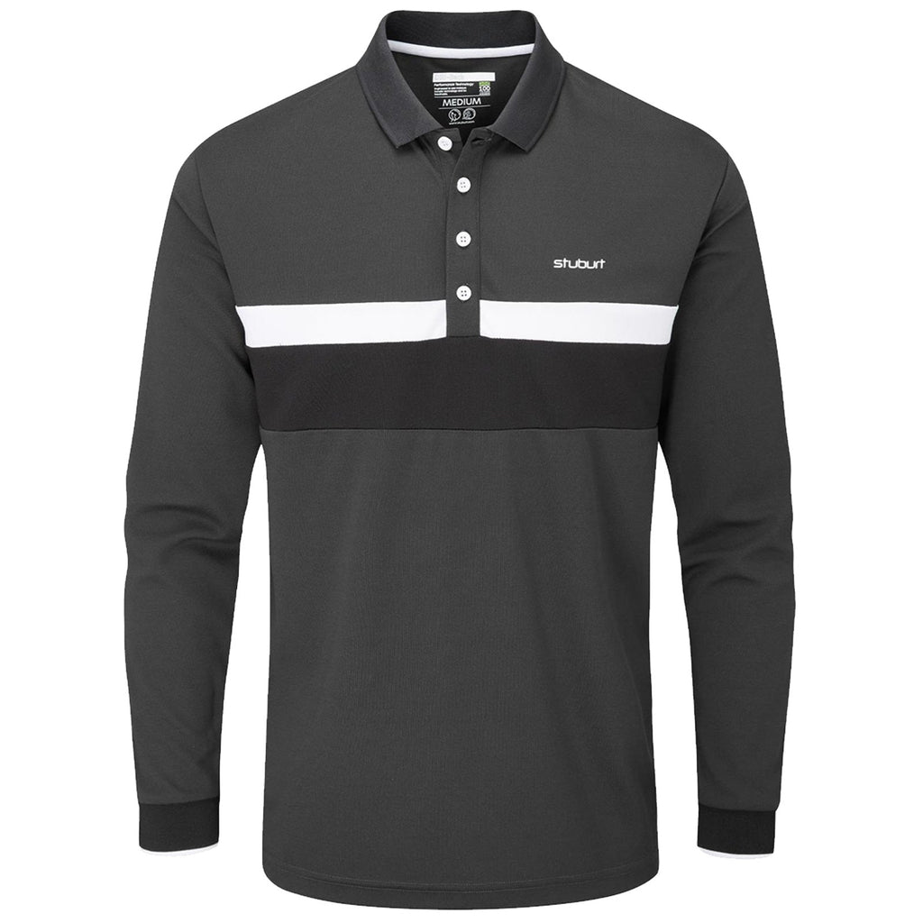 Stuburt Mens Motion Long Sleeve Polo Shirt