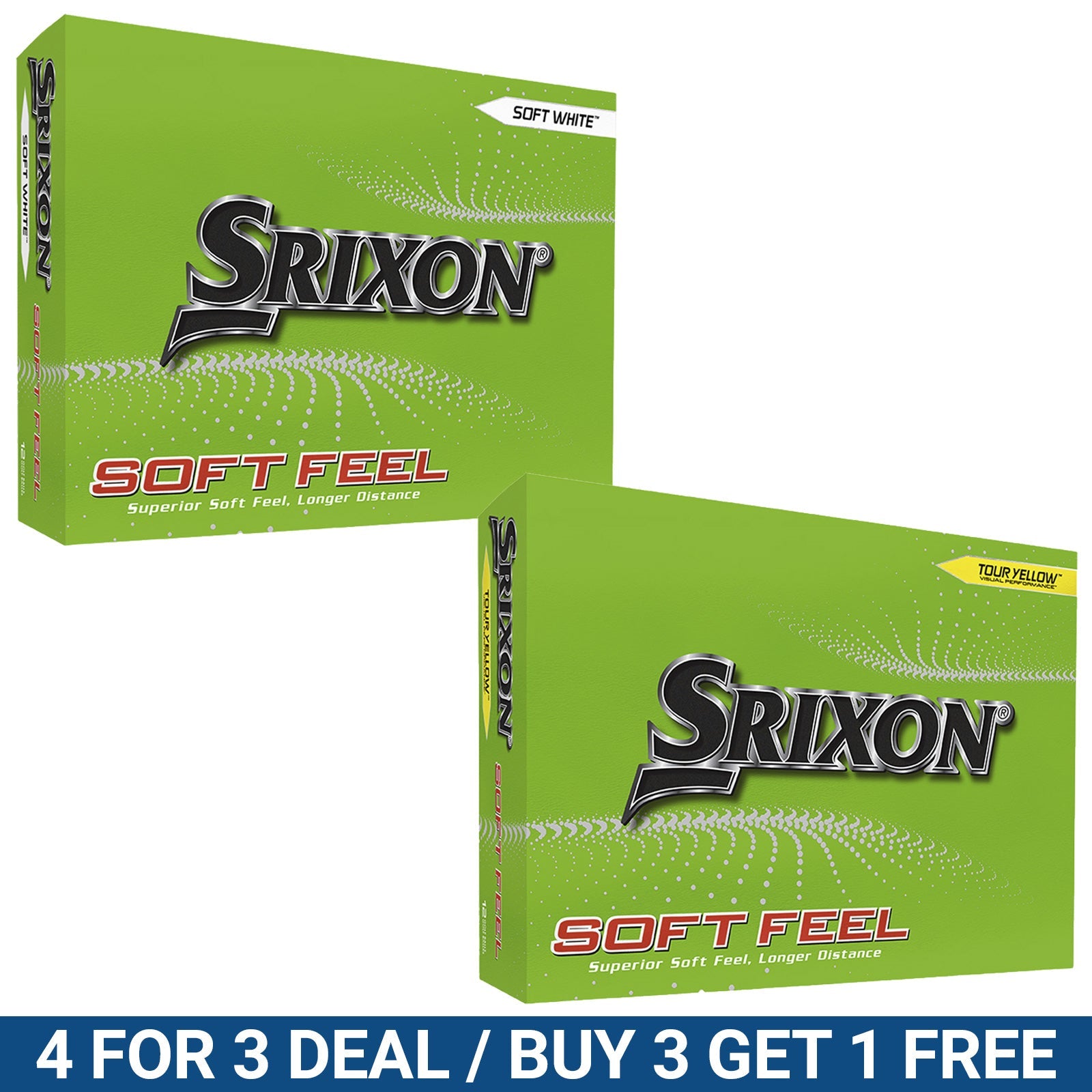 Srixon Soft Feel Golf Balls - 4 FOR 3 DOZEN