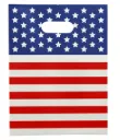 USA Flag Veterans Day Gift Bag 100 Count Patriotic 9"x12" Size 1.5Mil Thick Merchandise Bags With Handles