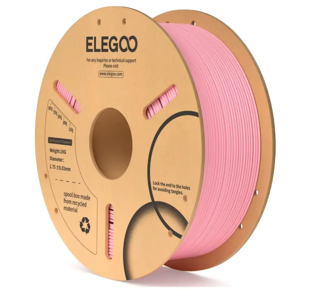 PLA Filament 1.75mm Pink 1KG, 3D Printer Filament Dimensional Accuracy +/- 0.02mm, 1kg Cardboard Spool(2.2lbs) 3D Printing Filament Fits for Most FDM 3D Printers