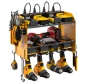 Modular Power Tool Organizer Wall Mount with Charging Station